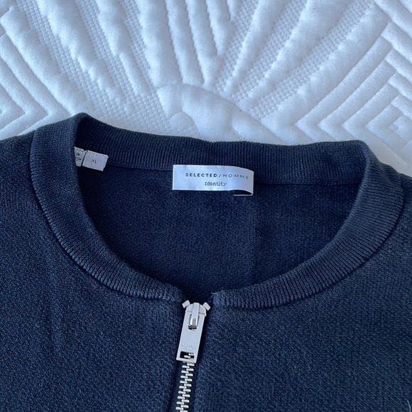 Men’s navy cardigan - Picture 2 of 3